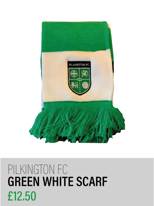Green and white scarf