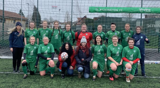 Chrysalis Centre for Change support Pilks Women FC at their 3-1 win against Marine WFC